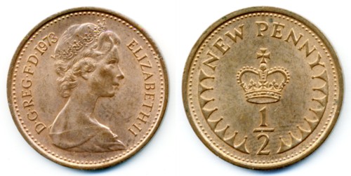 1973 halfpenny