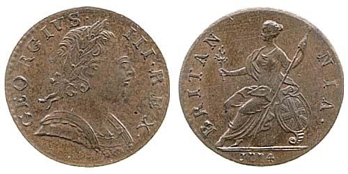 1774 halfpenny