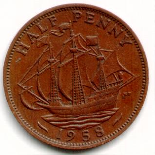 1958 halfpenny