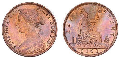 1861 halfpenny