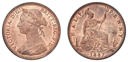 1887 halfpenny