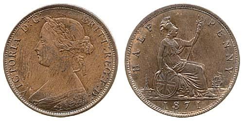 1871 halfpenny