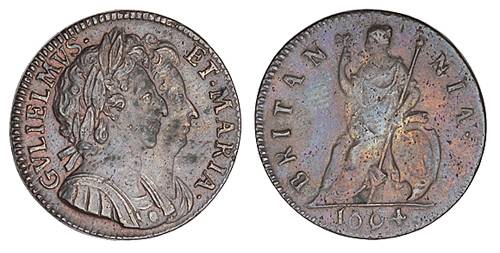 William & Mary farthing